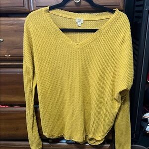 True Craft Golden Waffle Knit Sweater
